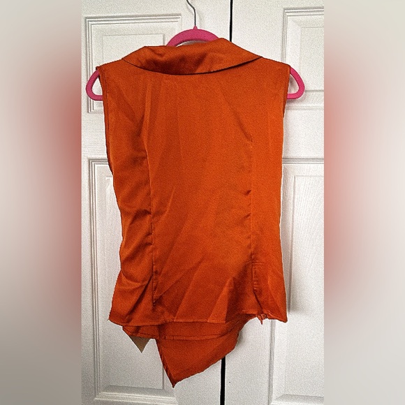 Orange Asymmetrical Top - Picture 2 of 4